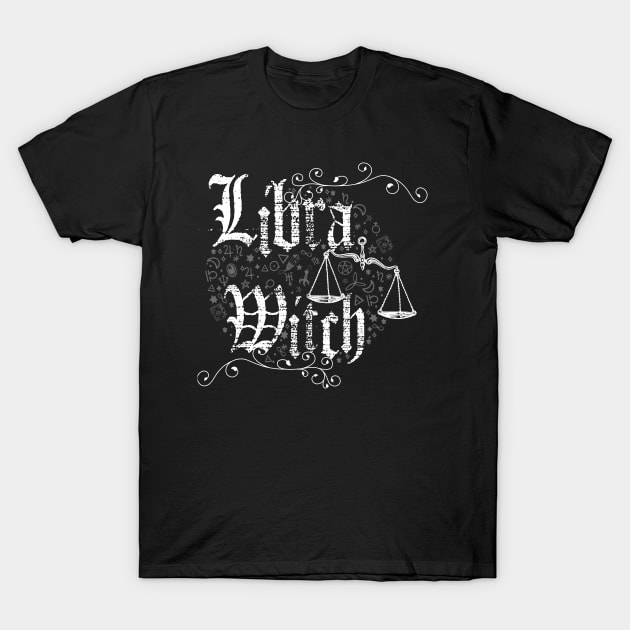 Libra Zodiac sign Witch craft vintage distressed Horoscope T-Shirt by Nemons